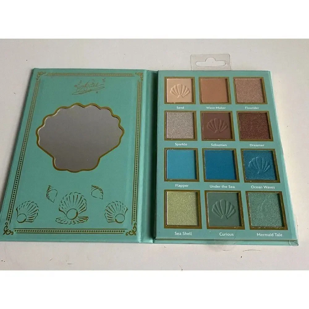 Disney Princess Ariel The Little Mermaid Eyeshadow Palette 12 Shades With Mirror